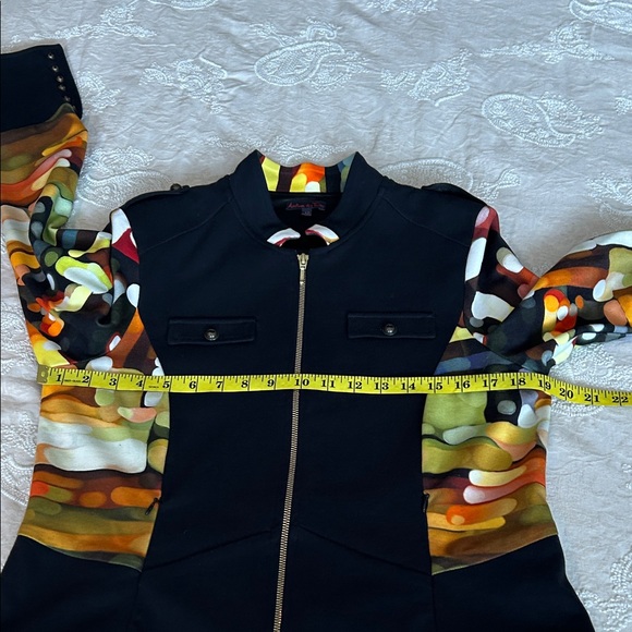 Vibrant Multicolor Women's Bomber Jacket - Picture 15 of 16